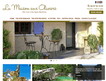 Tablet Screenshot of maison-aux-oliviers.com
